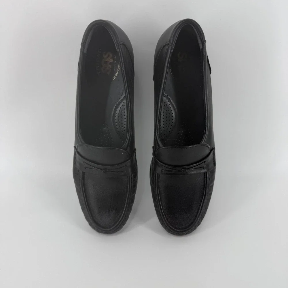 SAS Women's 8.5 N Shoes‎ Easier Dress Tripad Comfort Black Leather Loafer Flats